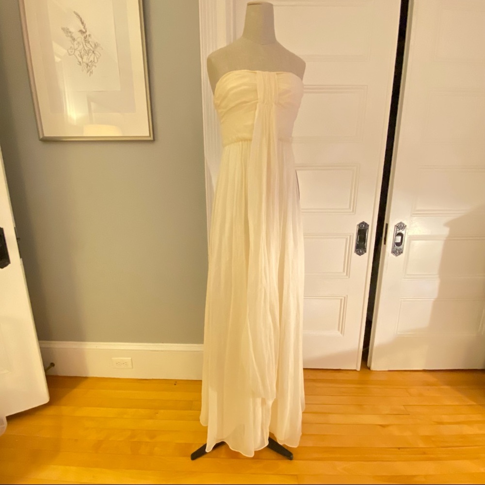 Jcrew Whitney Strapless Cream Wedding Dress - Picture 8 of 12
